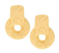 Yardenfun Orecchini Intrecciati in Rafia Orecchini Geometrici Pendenti Fatti Mano Per Hawaiana