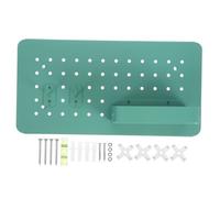 Yardenfun Organizer da Parete con Pegboard e Ganci con Scatola Portaoggetti Verde Menta Mensola Sottile per Scrivania Porta Accessori Versatile per e Officina