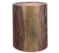 Yardenfun Pattumiera Coperchio Oscillante Rotonda in Pp Effetto Legno da 15l Resistente e Non Deformabile, per Ufficio o Qualsiasi Altra Stanza