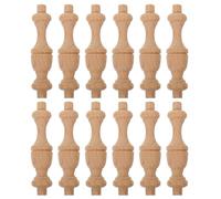 Yardenfun Pilastri Miniatura in Legno Khaki 12 Pezzi per Decorazioni d Interni e Scale in Stile Europeo 7,5X1,8 CM