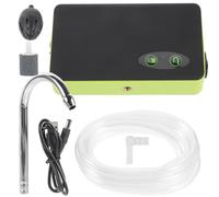 Yardenfun Pompa di Ossigeno Portatile per Pesca Tre in Uno Assorbitore D’Acqua Ricarica a Induzione Pompa di Ossigenazione Verde Compatta Luci LED per Esterni e Miscelazione Esca