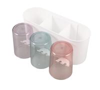 Yardenfun Porta Spazzolino da Parete Contenitore Portabicchieri da Parete Portamonete Trasparente Senza Ingombro