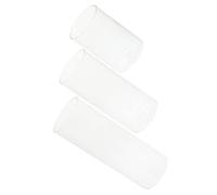 Yardenfun Portacandele in Vetro Trasparente 3Pcs Decorativo per Accessorio Design Antivento Atmosfera per Feste e Decorazioni