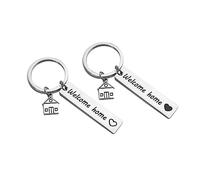 Yardenfun Portachiavi Per Inaugurazione Casa in Acciaio Resistente, Set Da 2 Pezzi Design Elegante, Adatto Come Regalo Per Nuove Abitazioni