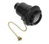 Yardenfun Portalampada a Catena in Bachelite Base a Vite e Attacco E27, Per Lampade Da Tavolo e Soffitto in Ambienti Domestici