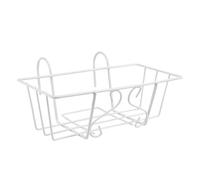 Yardenfun Portavaso da Parete Rettangolare in Ferro Bianco Supporto per Piante e Rack di Stoccaggio Decorativo per Balcone, Cucina e Giardino, Porta Vasi Sospeso Design Europeo e Spazio