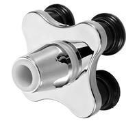 Yardenfun Puntale Antiscivolo per Bastone da Passeggio a Punte 3/4 | Base Autoportante in Abs Argento, Compatibile Molti Bastoni, Stabilità Aumentata su Superfici Bagnate