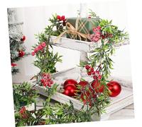 Yardenfun Ramo Bacche Natalizie in Rattan Rosso Flessibile per Decorazioni Albero e Scale Addobbi Festivi Artificiale per Atmosfera Invernale