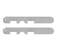 Yardenfun Righello per Misurare la Distanza Pupillare in Alluminio, Strumento di Precisione per Optometristi, Righello Doppia Scala Compatto per Montaggio Occhiali e Cura degli Occhi, Set