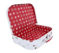 Yardenfun Scatola Decorativa Forma Valigia Bianca per Feste Natale e Compleanno Pratico e Portatile per e Bomboniere