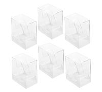 Yardenfun Scatole Espositive Per Orologi Quadrate Trasparenti Set 6 Pezzi Supporto Interno Antigraffio Porta Orologio Compatto Leggero Per Viaggio e Uso Quotidiano