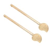 Yardenfun Set 2 Chiavistelli per Armadietti in Bronzo a Forma di Foglia Perno di Bloccaggio Dritto Antiruggine Chiavistello per Porta Mobiletto Retrò Decorativo e Funzionale per Mobili e