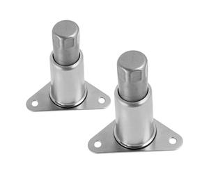 Yardenfun Set 2 Gambe Regolabili per Mobili in Acciaio Inox 5/8" con Piastra Triangolare, Piedini Flangiati di Supporto per Tavoli, Forni e Divani, Gambe di Ricambio Resistenti per Uso