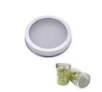 Yardenfun Set da 6 Coperchi per Germinazione in Acciaio Inossidabile Rete Rimovibile per Barattoli di Vetro a Bocca Rotonda, per Coltivazione di Germogli e Uso Come Setaccio o Colino in Cucina