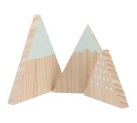 Yardenfun Set di 3 Ornamenti Triangolari in Legno a Forma di Montagna Innevata, Decorazione Creativa e Chic per Casa e Ufficio, Design Nordico Elegante e Funzionale
