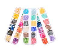 Yardenfun Set per Decorazione Unghie 3 Pezzi 36 Piastre Shell Brillanti e Pratiche per Manicure Fai da Te in Custodia di Stoccaggio Stili multipli