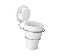 Yardenfun Spazzolino da Denti con Tazza in Plastica Trasparente Supporto da Parete con Ventosa per Bagno Bicchiere per Risciacquo Organizer Foratura per Spazzolino e