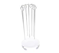 Yardenfun Spiedini Barbecue in Resistente con Spiedini per Grigliate Outdoor Supporto per Arrosticini e Riutilizzabili