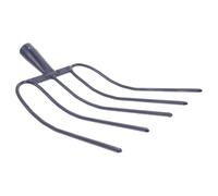 Yardenfun Strumento Maneggevole per Letame con Rebbi in Ferro Antiruggine Forcone Multifunzionale per Fattoria e Aree Prative Utile per Pulizia Letame e Cura Prato