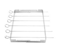 Yardenfun Supporto Metallici per Barbecue in Pieghevole e Inossidabile Acciaio Spiedini Design Compatto Giardino e Campeggio All'aperto
