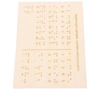 Yardenfun Tavola Braille in Legno Beige per Apprendimento Lettere e Numeri, Strumento Versatile per Lettura e Insegnamento a Persone Non Vedenti