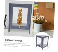 Yardenfun Vetrinetta Trasparente Grigia per Collezionismo Scatola Display Box per Action Figure e Modellini Espositore Organizzato e Protettivo per Statue e Oggetti Decorativi