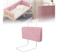 YARDIN Griglia di protezione per lettino, 120 cm, protezione anticaduta, per bambini, altezza regolabile, 40-60 cm, colore: rosa ciliegia