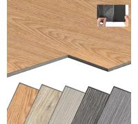 Yardin - Pavimentazione autoadesiva in PVC con effetto legno, 54 pezzi, 7,53 m², antiscivolo, impermeabile, ignifuga, rovere classico