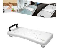 YARDIN Tavola da bagno per anziani con manico nero e ripiano per sapone, sedile regolabile in materiale PP, per vasca da bagno per adulti fino a 150 kg, 70 x 31 cm