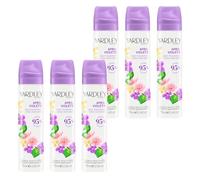Yardley London April Violets Body Spray, Spray Corpo Floreale per Donne con Note di Viola e Agrumi, April Violets Body Mist per Donne 6 x 75ml