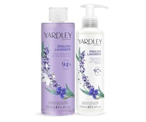 Yardley London - Collezione bagnoschiuma e lozioni, lavanda inglese e senza tempo profumo floreale britannico, set di lozione e bagnoschiuma idratante, regalo delicato per la cura della pelle da donna