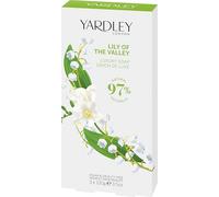 Yardley London Lily of the Valley Soap 3x100g | Moisturising Solid Soap Bar, Finely Milled Pack of 3, 97% Natural Ingredients, Vegan and Cruelty Free, Made in UK