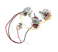 Yardwe 1 Impostato linea di chitarra accessori chitarra accessori per Saldatura elettrico parti cablaggio del pickup cablaggio potenziometro io Metallo Silver