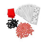 Yardwe 1 Set Bingo Board Game Scacchi Di Grandi Dimensioni Chiamando Chiamante Adulti Tombola Carte Da Bingo Riutilizzabili Gioco Di Società Per Famiglie Gioco Da Tavolo Carta Rosso