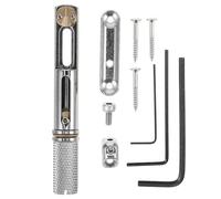 Yardwe 1 set di blocco ponte per chitarra elettrica, piastra sella, ponte tremolo per chitarra elettrica senza paletta a 6 corde, parti di ricambio per liutai e configurazione fai da te, argento