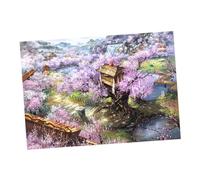 Yardwe 1 Set divertente giocattolo puzzle adulti tavola del puzzle fiori di ciliegio mistico puzzle board giocattoli puzzle di legno puzzle in legno Bambù