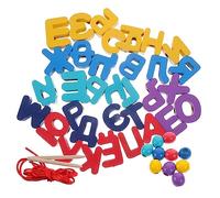 Yardwe 1 Set Giocattoli Educativi Legno per Riconoscimento Alfabeto Puzzle Legno per Sviluppo delle Competenze Motorie e Coordinazione Occhio Mano Didattico per Prescolare