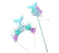 Yardwe 1 Set magico a cerchio per sirena costumi fata numero compleanno costume coda cerchietti bambina per ragazze delicata fascia per per ragazze stoffa