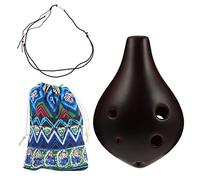 Yardwe 1 Set ocarina sei strumento buco adulti borsa per ocarine Strumenti musicali musical di ocarine Dolomiti di alta qualità Caffè Colore Casuale