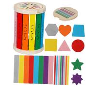 Yardwe 1 set Tazze per Ordinamento Colori Giocattoli Sensoriali Educativi Legno per Sviluppo delle Abilità Motorie Nei Attività Apprendimento per e Età Prescolare
