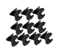 Yardwe 10 Pezzi Clip Supporto Microfono Regolabile in Plastica Nera con Molla Pinza per Microfono Assorbimento per Studio Radio e Palco