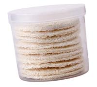 Yardwe 10 Pezzi Dischetti Struccanti in Loofah Beige per Pulizia Viso, Rimuove Make-up e Rossetto, per Pulizia del Viso Quotidiana e Peeling Delicato
