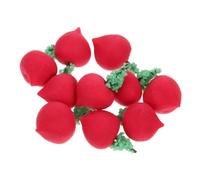 Yardwe 10 Pezzi mini frutta e verdura Miniature Carote giocattolo alimentare mini cibo gioca con il cibo Bambola home decor decorazione casa mini verdure Cibo di simulazione resina rosso