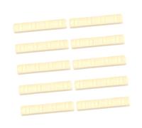 Yardwe 10 pezzi Sella Ponte Beige Plastica Resistente per Chitarra Folk Ukulele Banjo Nut per Migliorare Suono e Facilità Installazione