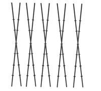 Yardwe 10 Pezzi Supporto per Vaso Porta Bulbi in Ferro Nero Anelli in Gomma, Stazione di Propagazione per Piante da Interno, Resistente e Stabile per Scrivania ed Eventi