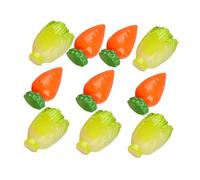 Yardwe 10 Pezzi vegetale cibo in miniatura delle bambole cavolo in miniatura carota finta realistica modelli mini vegetali finti ornamento vegetale del paesaggio resina