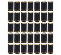 Yardwe, 100 capsule termorestringenti per bottiglie di vino, tappi termoretraibili per bottiglie di vino, 33 mm, colore: rosso M Nero
