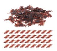 Yardwe 100 Pezzi Giocattolo Realistico a Forma di Millepiedi Marrone in PVC, Oggetto per Scherzi Divertenti e Apprendimento sulla Vita Selvatica, per Eventi e Occasioni Varie
