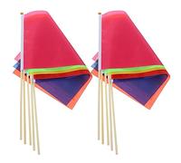 Yardwe 10pezzi Bandiere Di Marcatura Rettangolari Per Giardino E Prato Bandierine Colorate Con Asta Per Delimitazione E Allenamento Cani