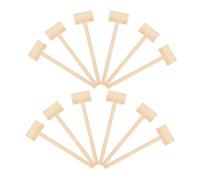 Yardwe 12 Pezzi Giocattoli a Martello Ragazzo Mini Mazze Piccolo Martello Che Fa i Primi Passi Giudice Mini Martelli per Artigianato Mini Martello Martelletto di Legno bambù Cachi